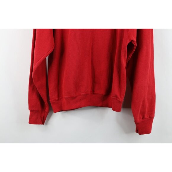 Vtg 90s Streetwear Womens Small Faded Christmas Teddy Bear Sweatshirt Red USA - Picture 15 of 15